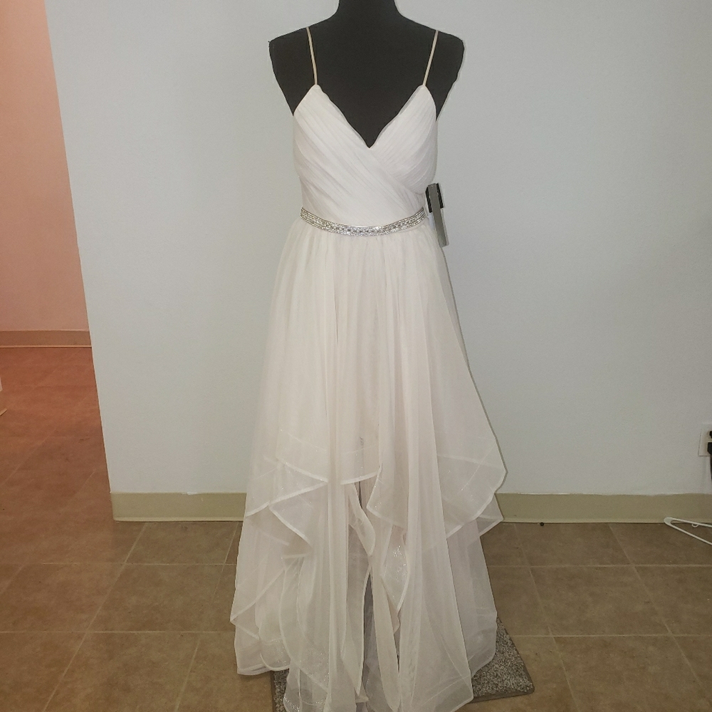New Light Champagne Layered Dress size 9
